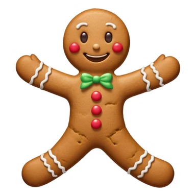Christmas cookie with arms and legs sticker