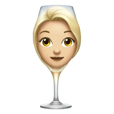 Kristi in a champagne glass sticker