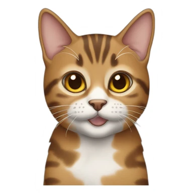 brown and tan tabby cat sticker