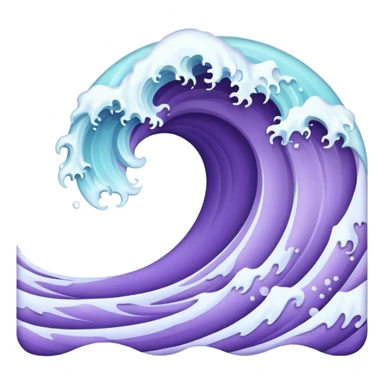 Realistic Pastel purple sea wave sticker