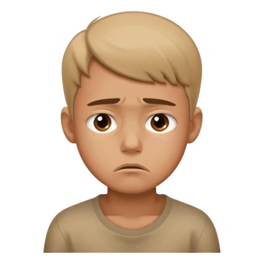 Ashamed emoji boy sticker