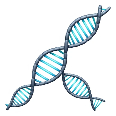 DNA strand with network nodes, symbolizing bioinformatics sticker