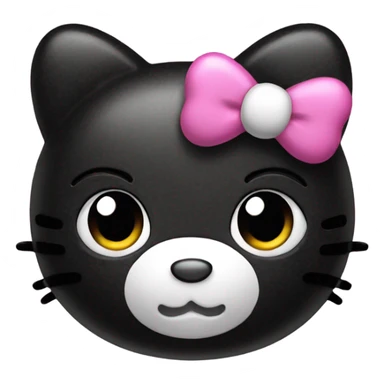 black hello kitty sticker
