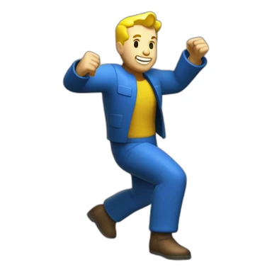 Fallout vault boy dancing sticker