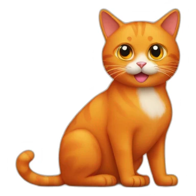 Orange cat and dark cat sticker