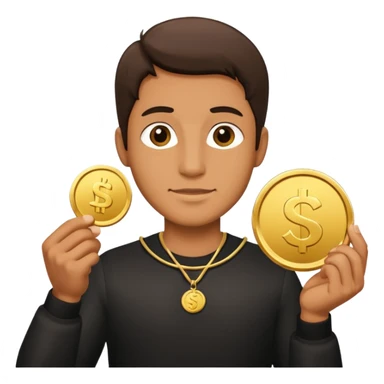 Just like the fourth one but with a coin in his hand instead of that weird shaped sticker