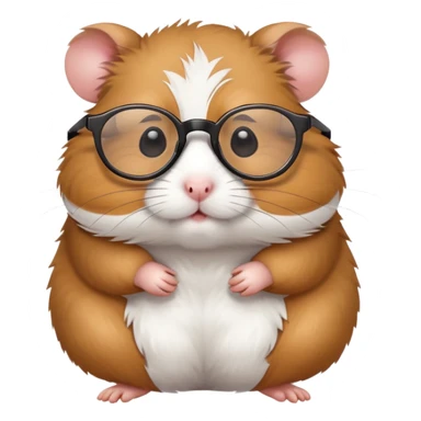 Two hamsters with glasses sticker