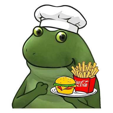 Smiling pbj fries Coke  sticker