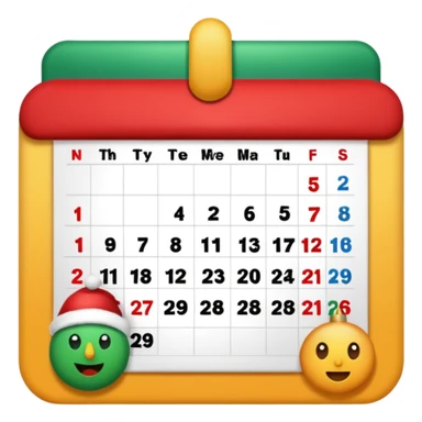 25th December calendar sticker