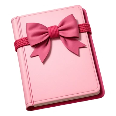 Junk journaling aesthetic book cover, tactile fabric textures, classic framing
Red yarn bow as focal point, soft shadows, calm pastel pink backdrop
Elegant, cozy, artistic, high-end print design sticker