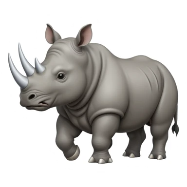angry rhinoceros sticker