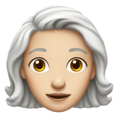 White lady with wrinkles  sticker