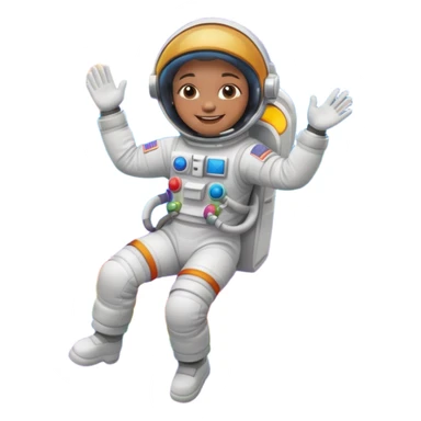 Astronaut riding rainbow sticker