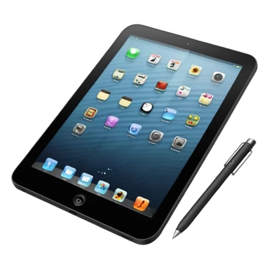 tablet with stylus, simple, no text sticker