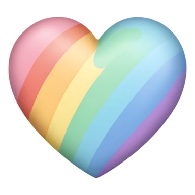 Pastel Rainbow heart sticker