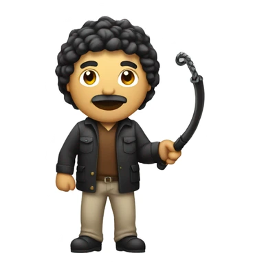 man with a whip sticker