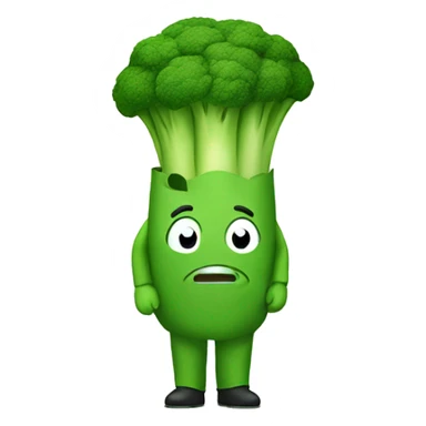 Man in broccoli costume  sticker