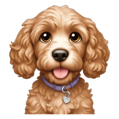 Cockapoo puppy apricot sticker