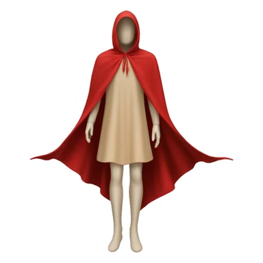 faceless beige mannequin flying red cape sticker