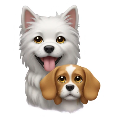 Dog on a cat sticker