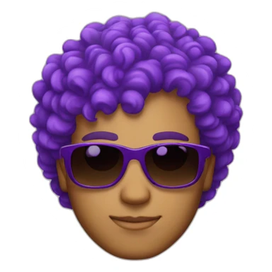 curly-hair-purple-guy-sunglasses sticker