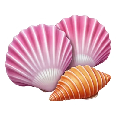 Seashells with pink  sticker