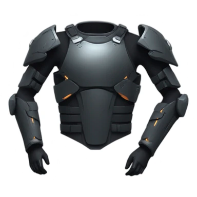 futuristic Anti-Matter dark breastplate arms sticker