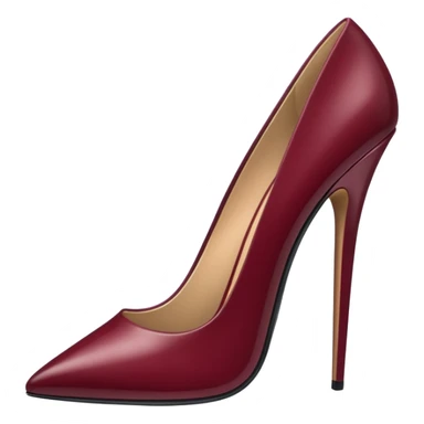 burgundy sexy high heel sticker