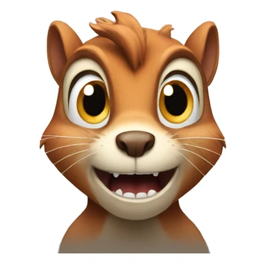 a very scary squirrel experiencing Fear and despair sticker