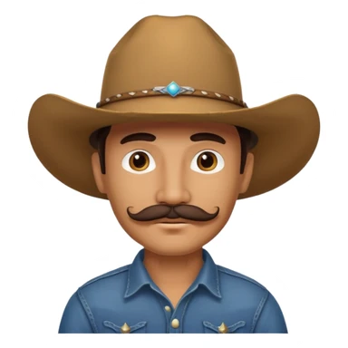 Cara de un vaquero guapo sticker