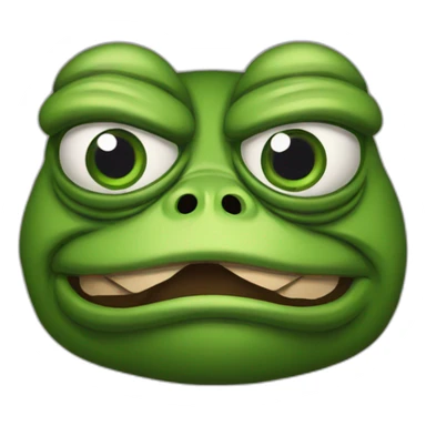 pepe frog with glass angry sticker
