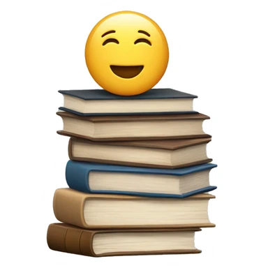 neutral stack of books sticker
