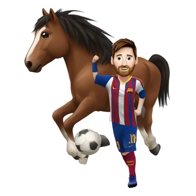 Messi a cheval sticker