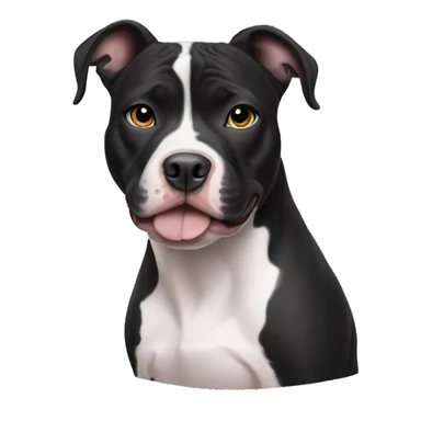Black and white pitbull Terri  sticker