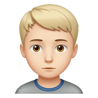 boy with very short hair sticker