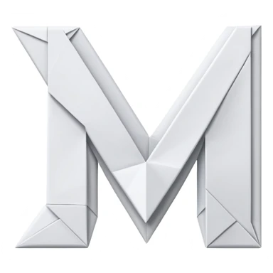 Origami de la lettre M sticker