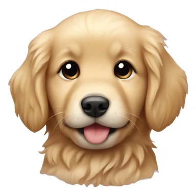 Sweet fluffy golden retriever puppy  sticker