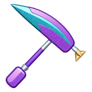 flecha para esquerda glitter roxo e ciano sticker