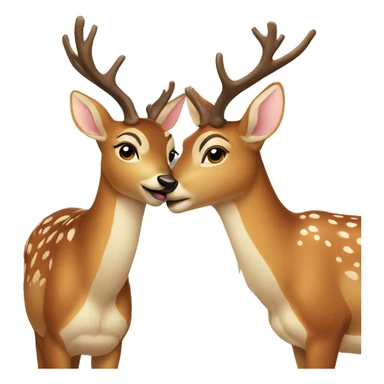 two deers kissing sticker