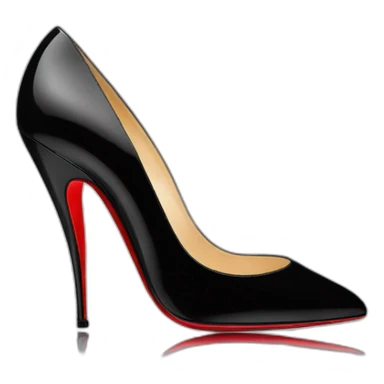 High heel black patent louboutin sticker