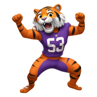 Clemson tiger dancing sticker