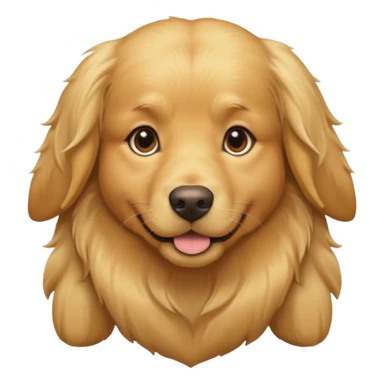 golden dog with long blonde hair sticker