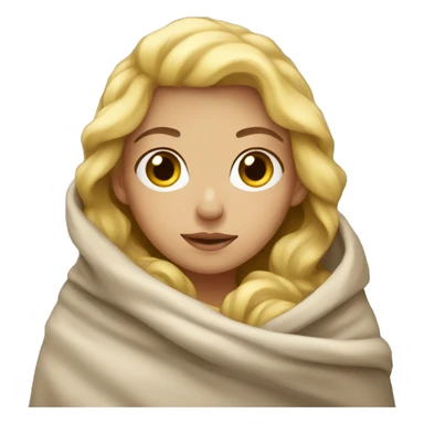 blonde girl in blanket sticker