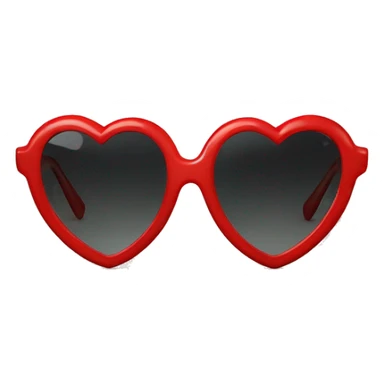 vintage red heart sunglasses sticker