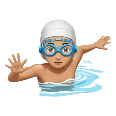 person swimming freestyle in pool sticker