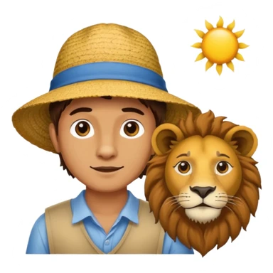 A man wanting to buy a lion. sticker