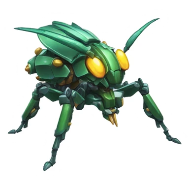 Spiky Medabot-Beetle-Dragon-Mecha sticker