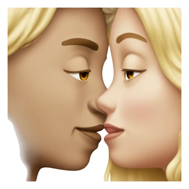 blonde girl kisses boy close sticker