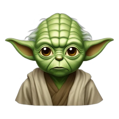 crazy yoda star war sticker