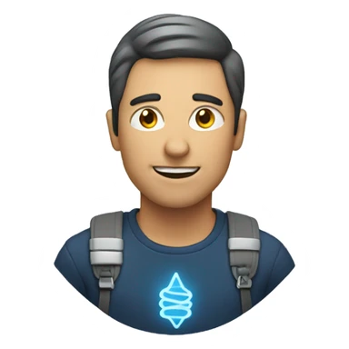 A man that uses electric energy sticker